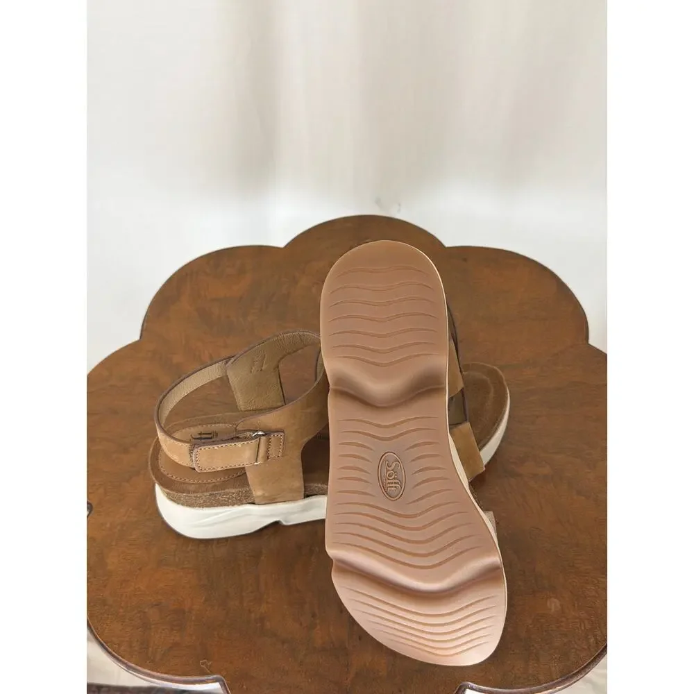 NIB Sofft Charday Walking Comfort Sandal Pinecone - Tan Combo # 0575 SZ 11